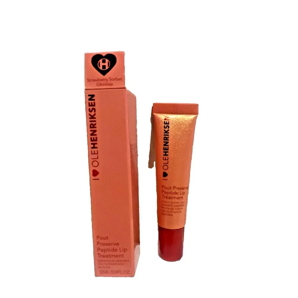 Ole Henriksen Pout Preserve Lip Treatment – Strawberry Sorbet Glimmer, 0.4 oz